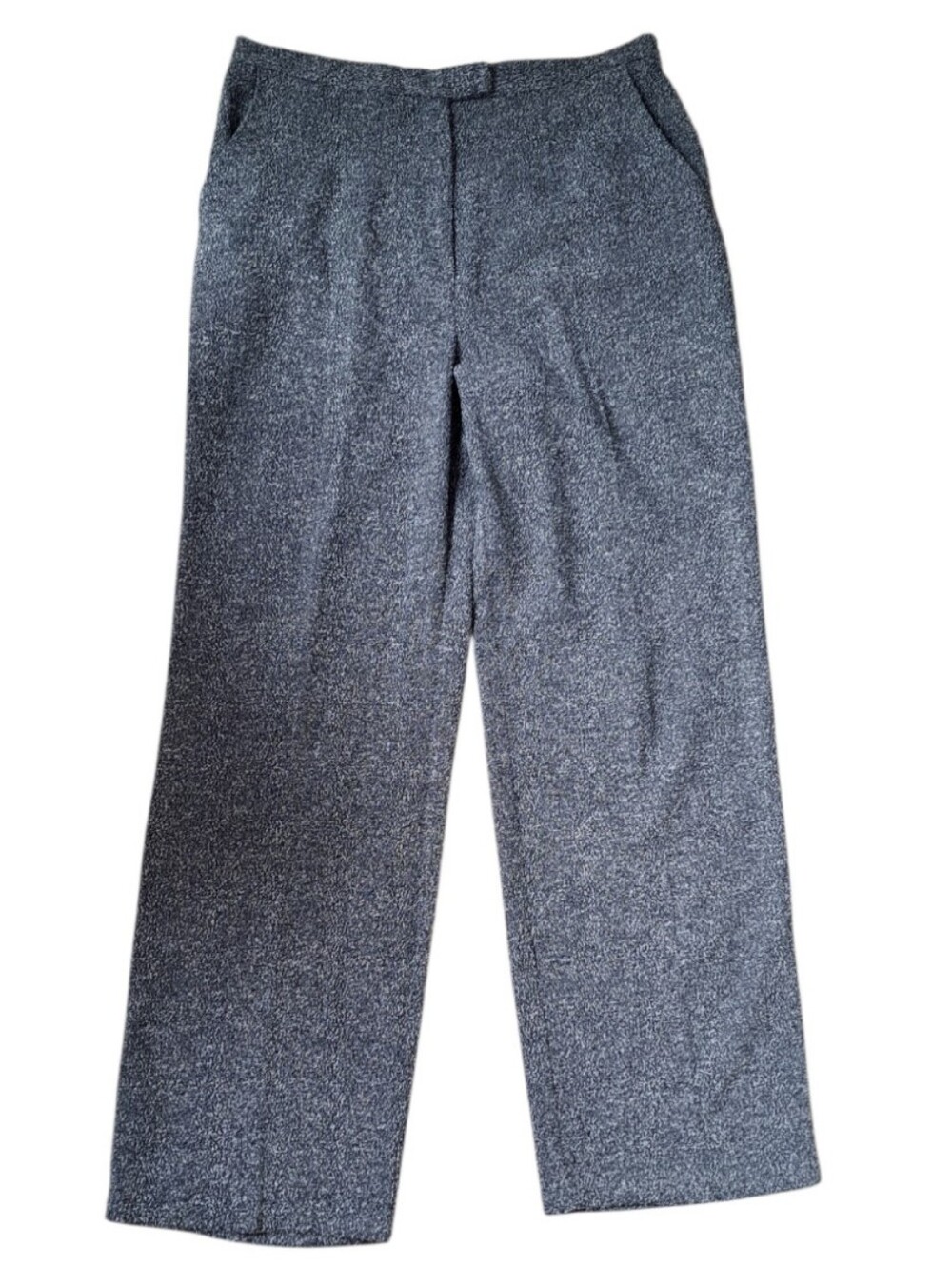Wide-Leg High-Rise Pants in Heathered Gray  👖